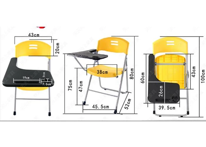 Folding Metal Prezidan ak Ekri Konsèy Amrest